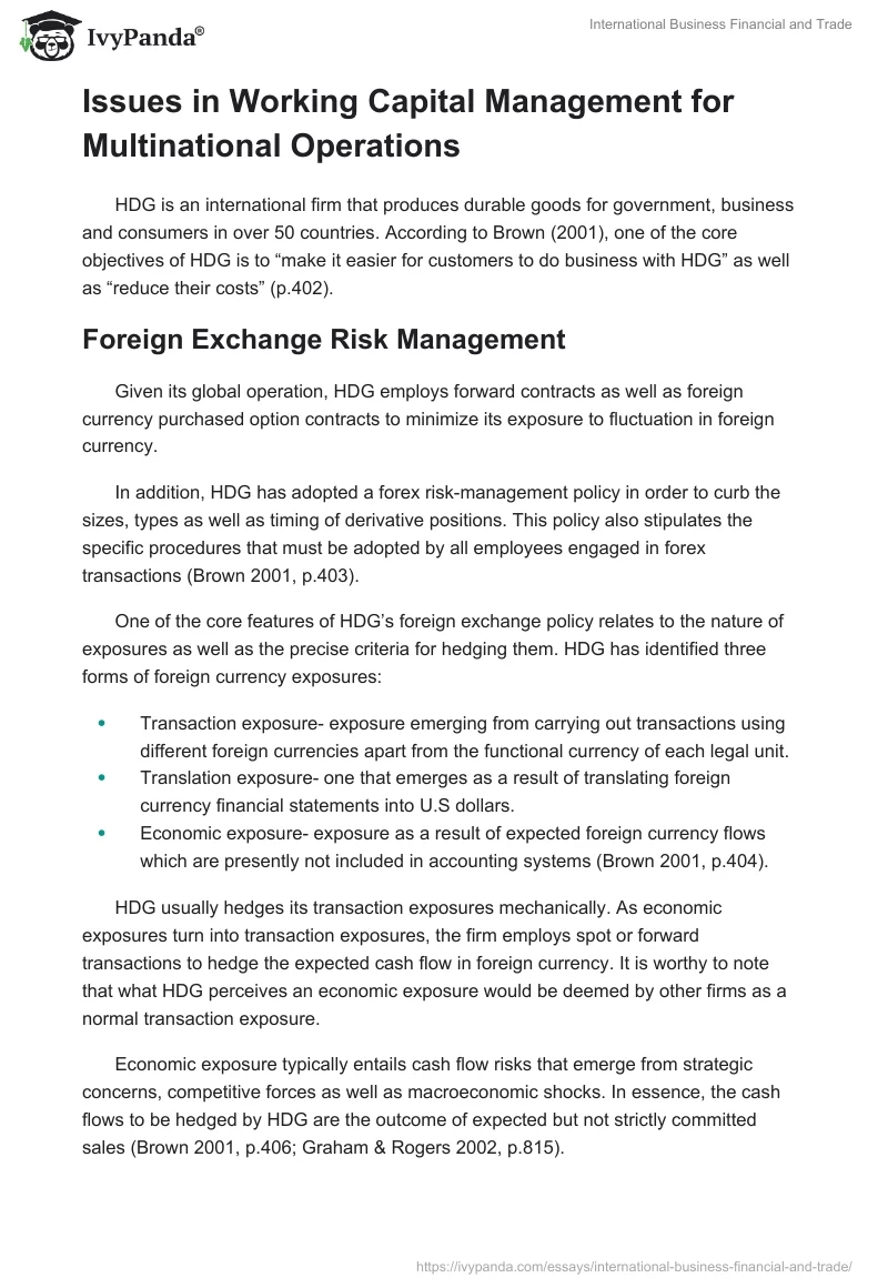 International Business Financial and Trade. Page 5