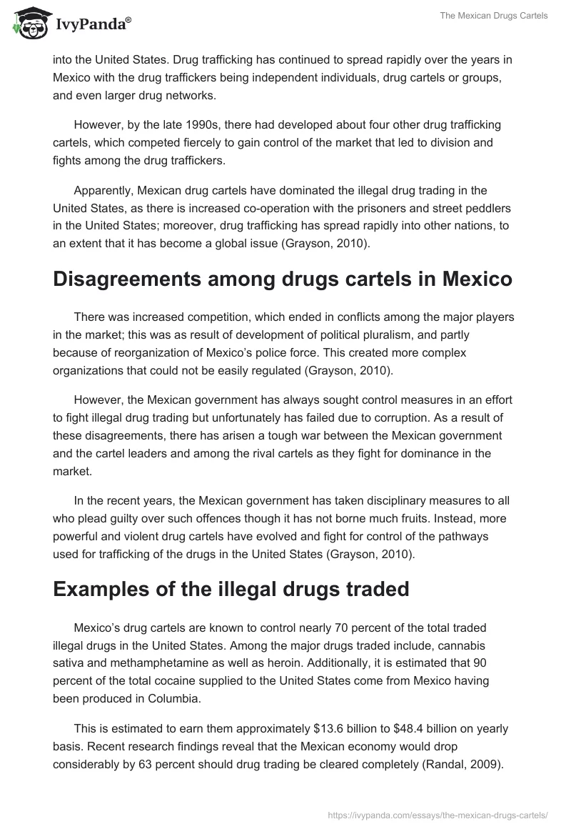The Mexican Drugs Cartels. Page 2