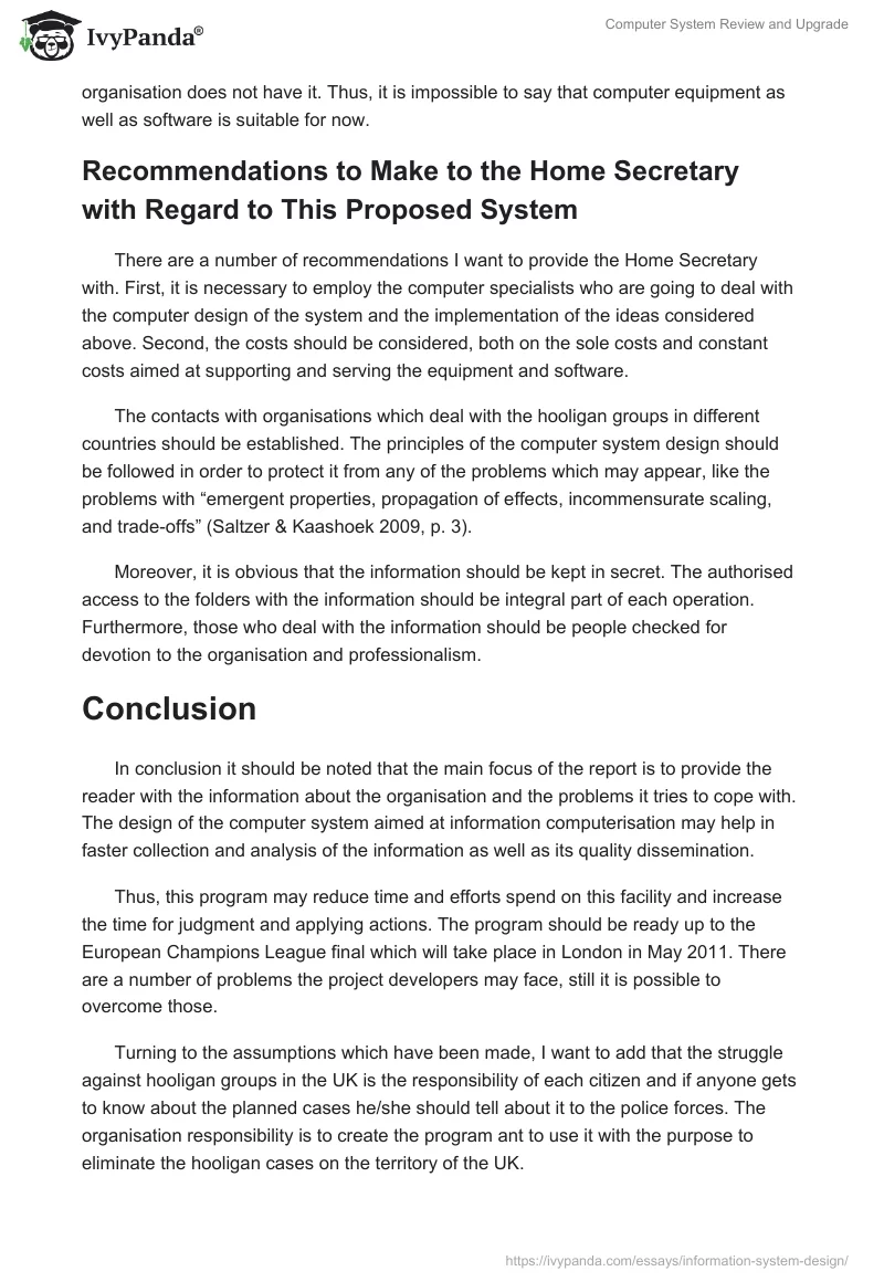 Computer System Review and Upgrade. Page 5