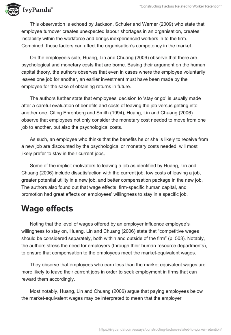“Constructing Factors Related to Worker Retention”. Page 3