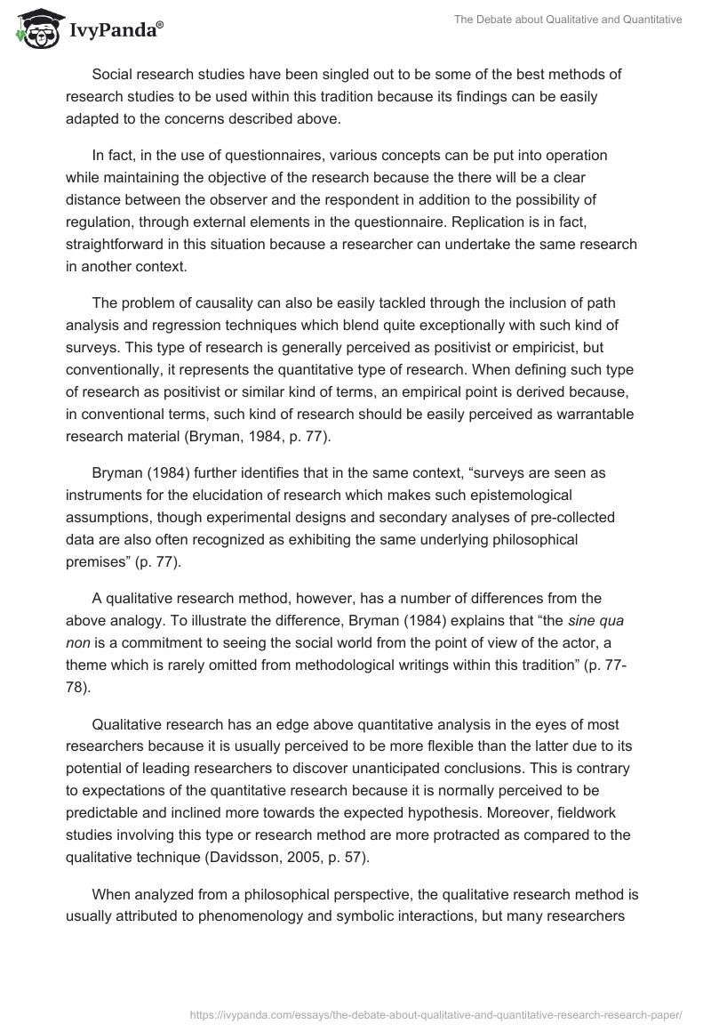 The Debate about Qualitative and Quantitative. Page 4
