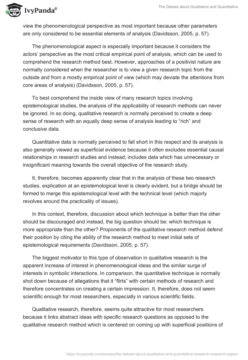 The Debate about Qualitative and Quantitative. Page 5