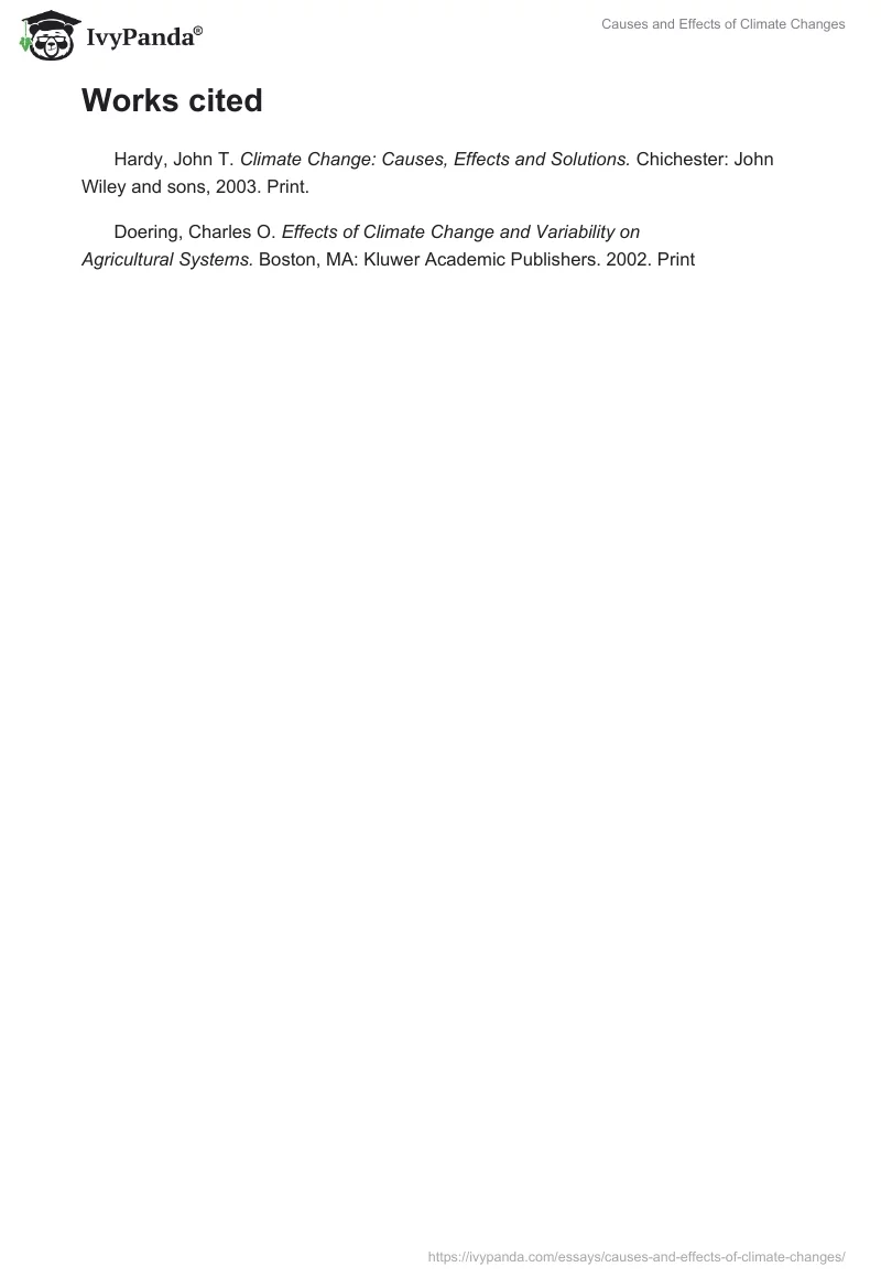 Causes and Effects of Climate Changes. Page 2