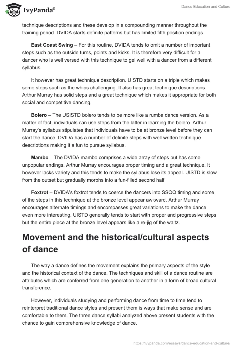 Dance Education and Culture. Page 4