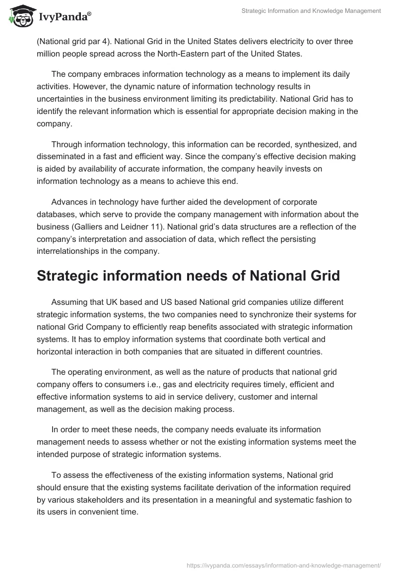 Strategic Information and Knowledge Management. Page 2