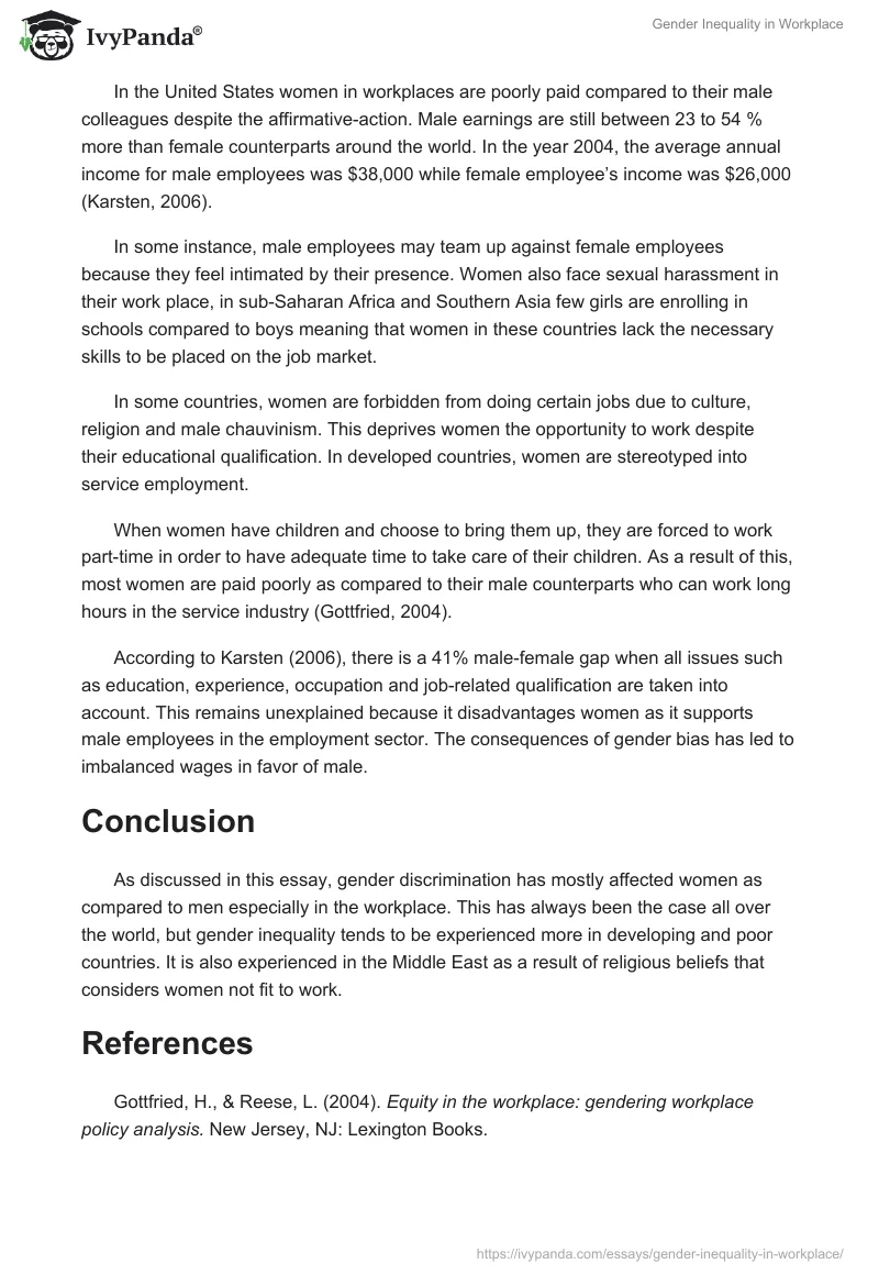 Gender Inequality in Workplace. Page 2