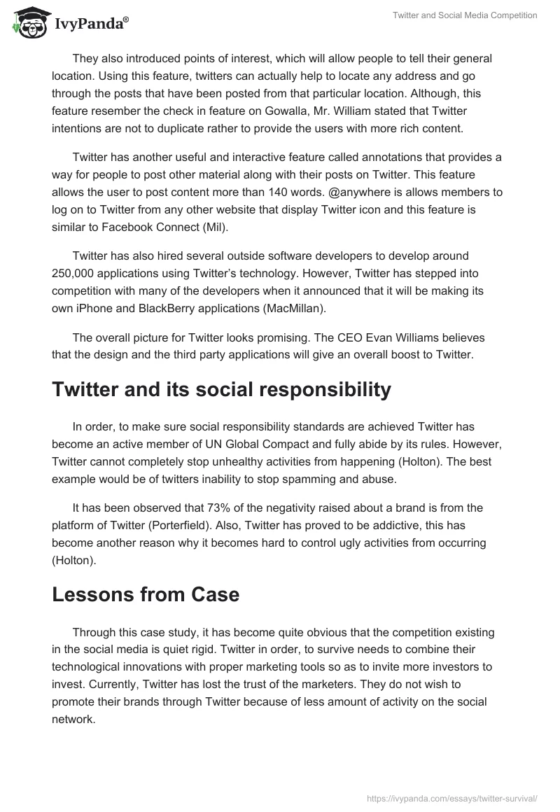 Twitter and Social Media Competition. Page 3
