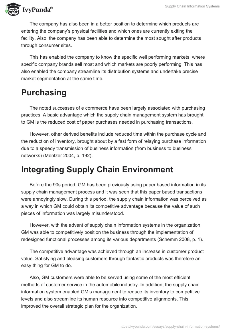 Supply Chain Information Systems. Page 3