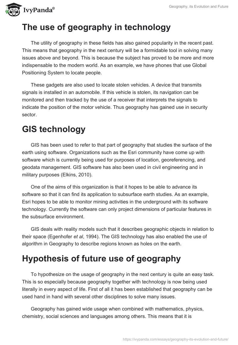 Geography, its Evolution and Future. Page 4