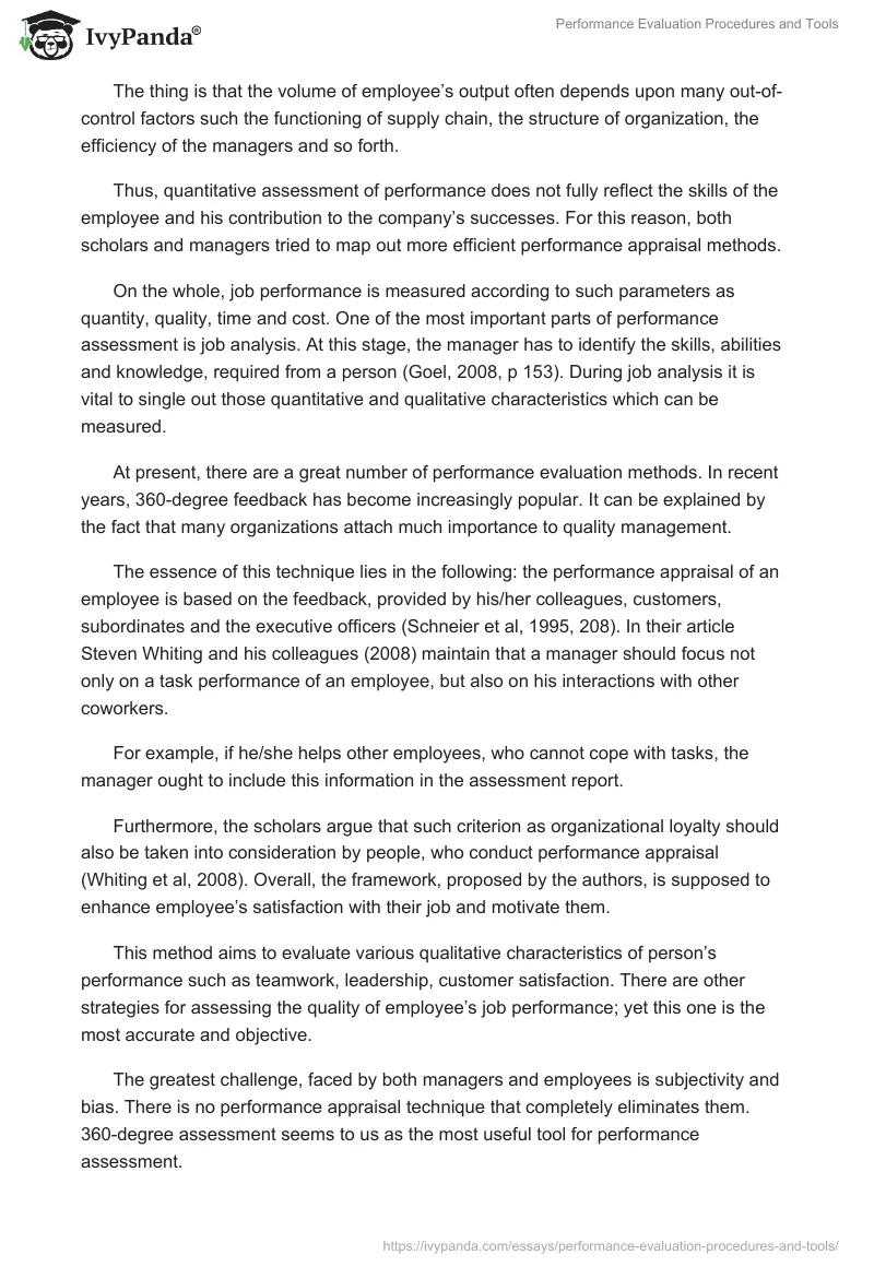Performance Evaluation Procedures and Tools. Page 2