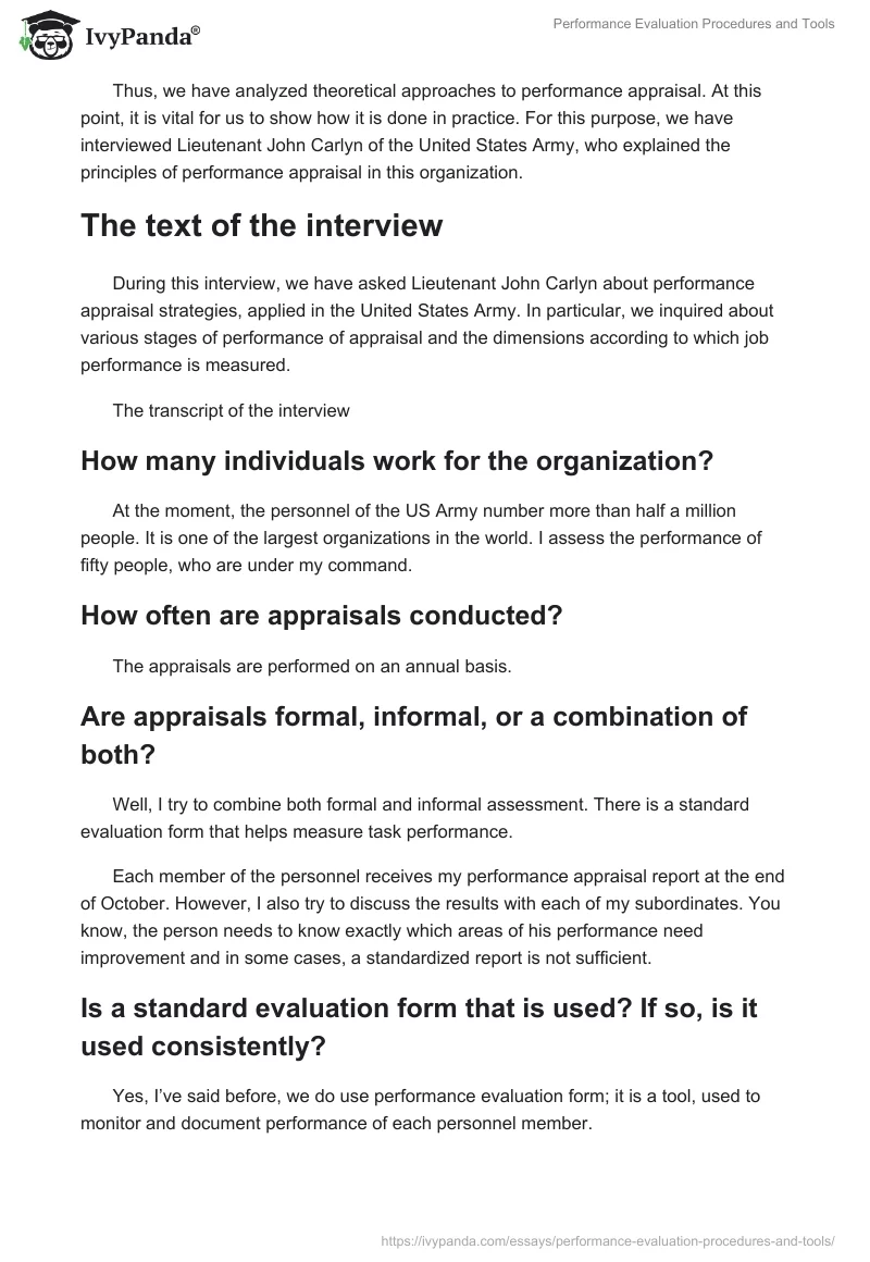 Performance Evaluation Procedures and Tools. Page 3