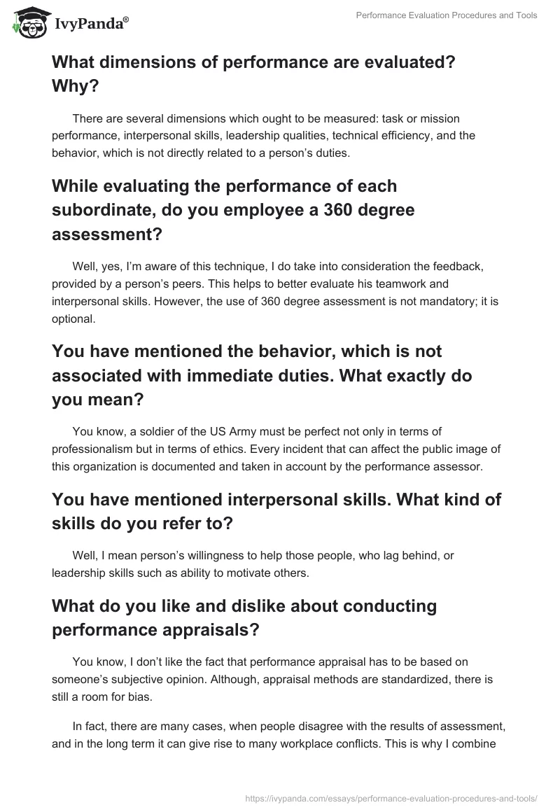 Performance Evaluation Procedures and Tools. Page 4