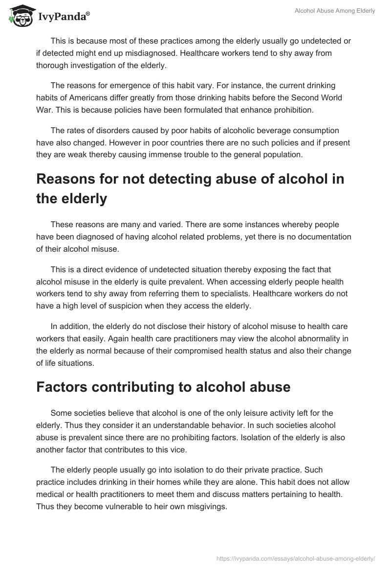 Alcohol Abuse Among Elderly. Page 3