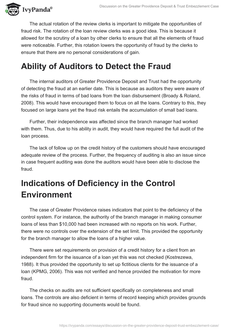 Discussion on the Greater Providence Deposit & Trust Embezzlement Case. Page 3