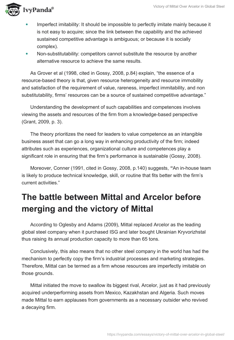 Victory of Mittal Over Arcelor in Global Steel. Page 2