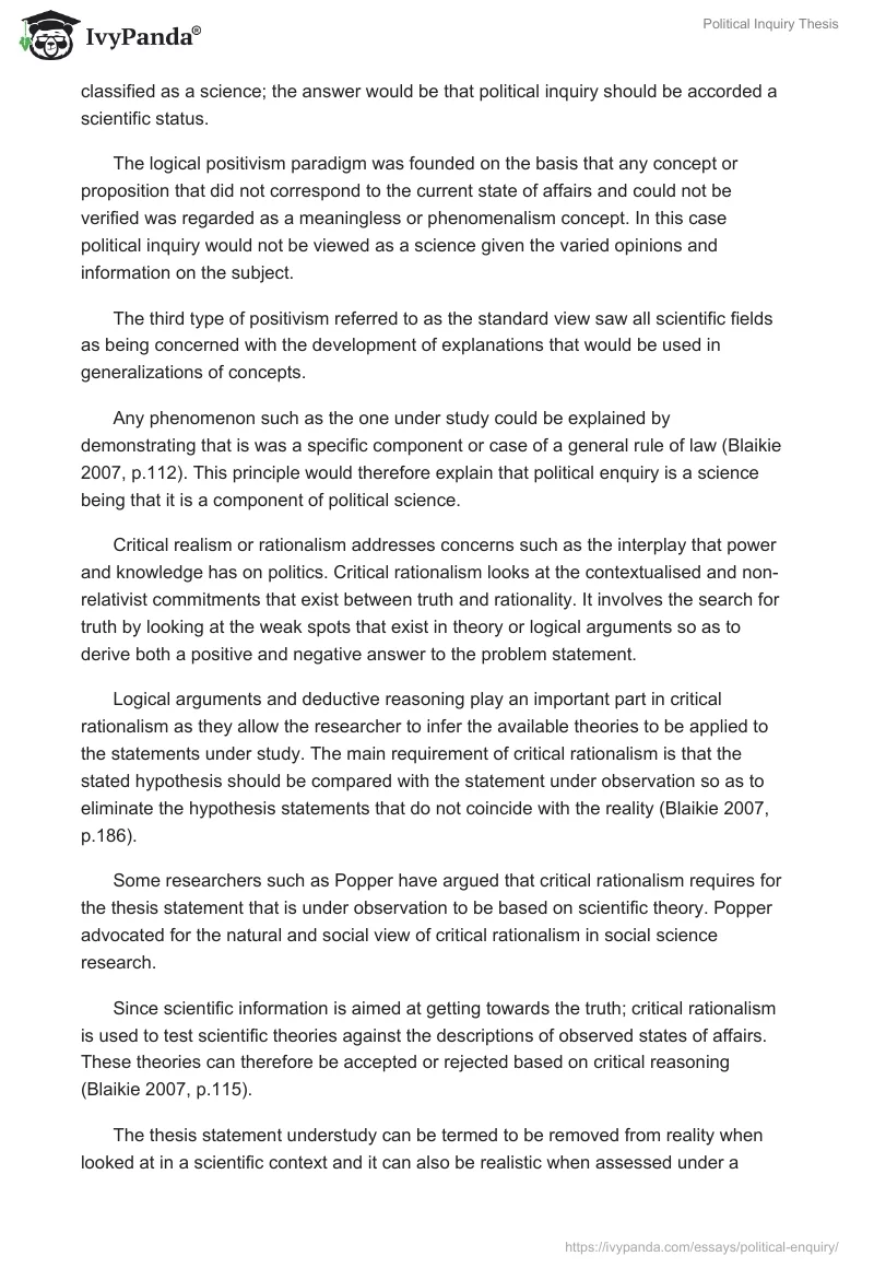 Political Inquiry Thesis. Page 5