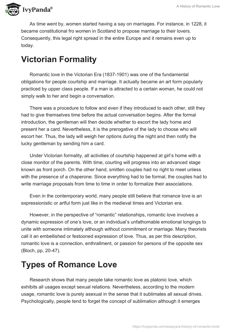 A History of Romantic Love. Page 3