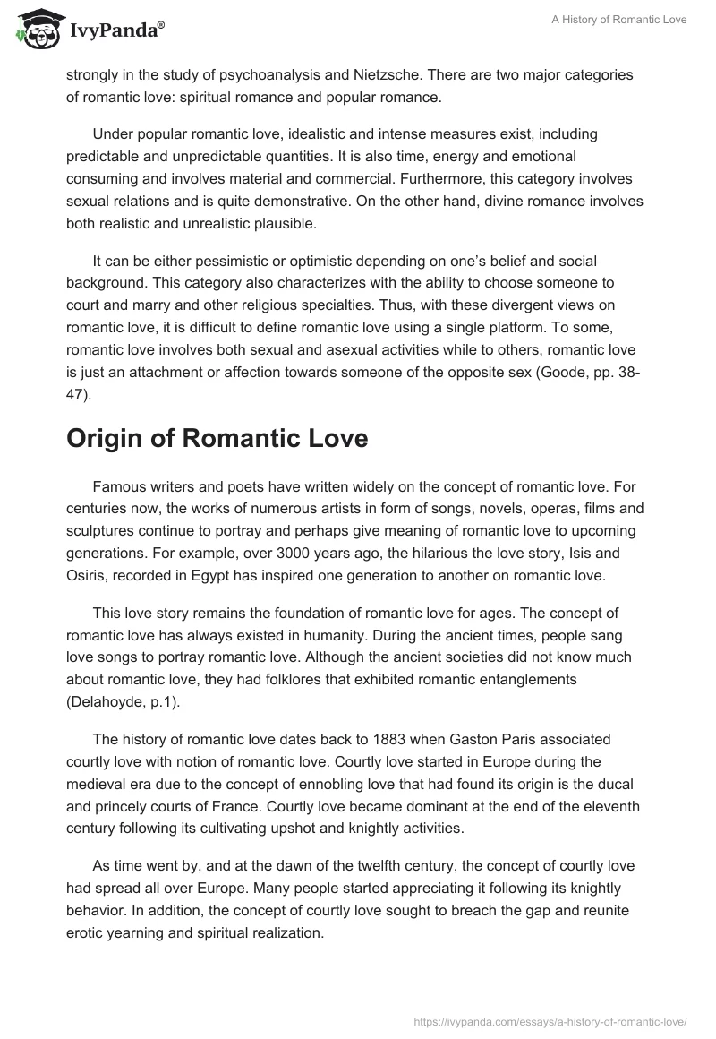 A History of Romantic Love. Page 4