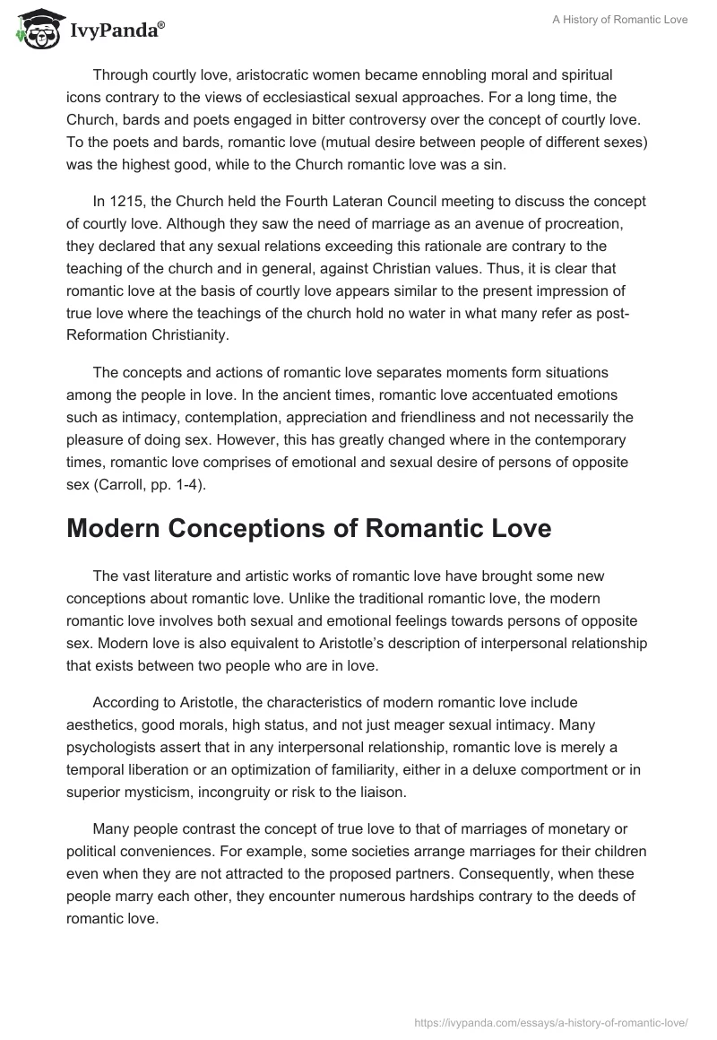 A History of Romantic Love. Page 5