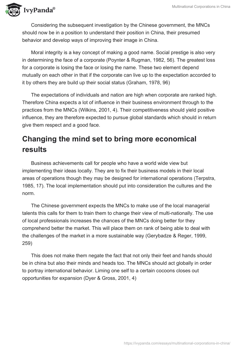 Multinational Corporations in China. Page 4