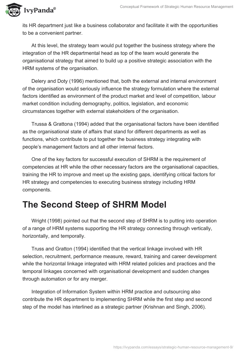 Conceptual Framework of Strategic Human Resource Management. Page 5