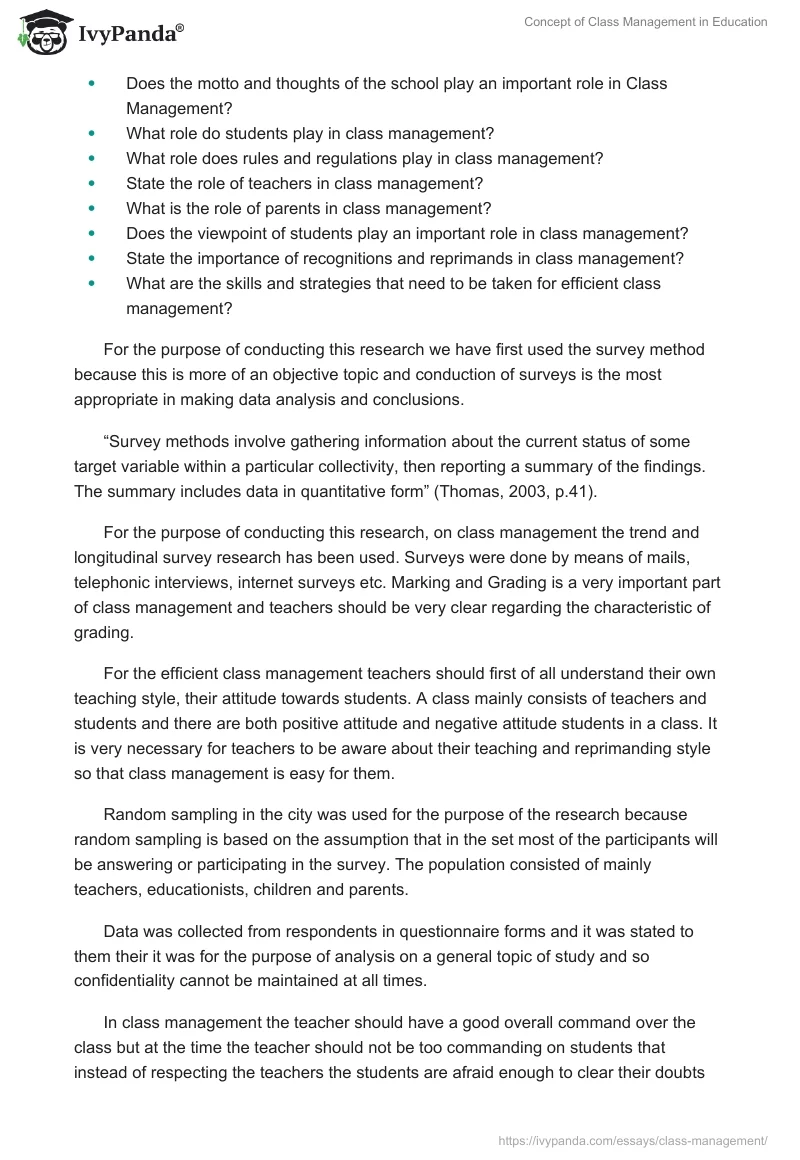 Concept of Class Management in Education. Page 5