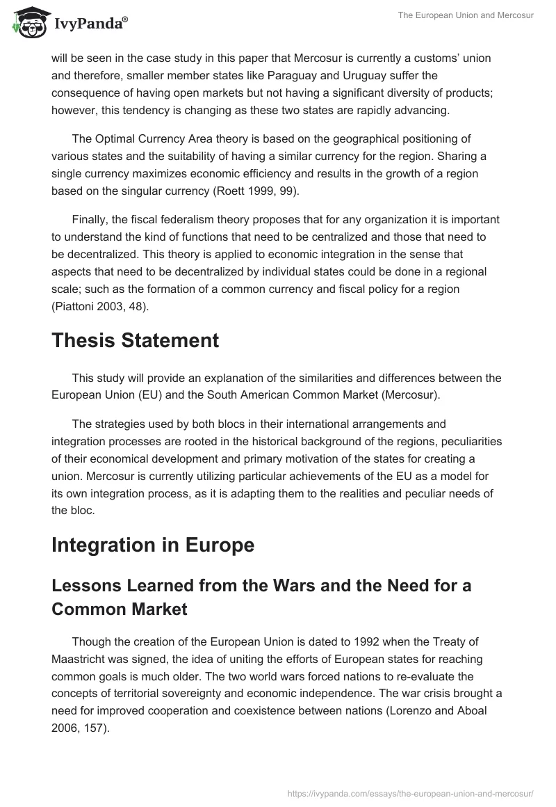 The European Union and Mercosur. Page 2