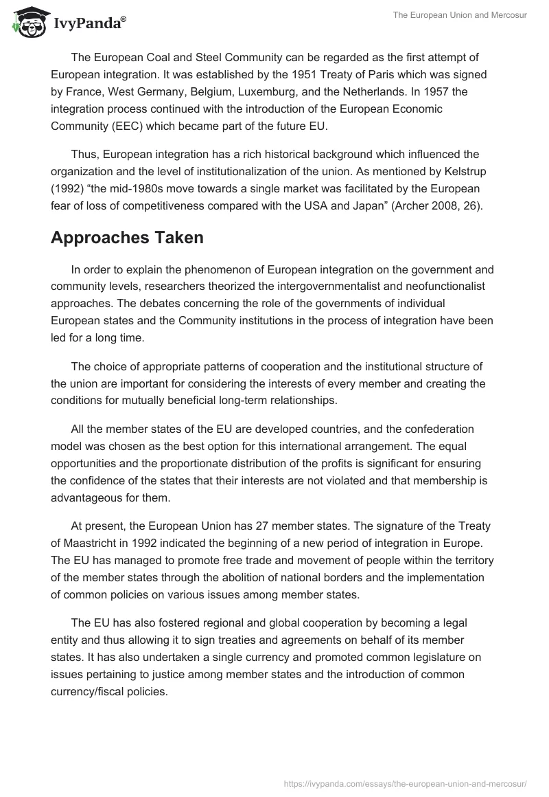The European Union and Mercosur. Page 3