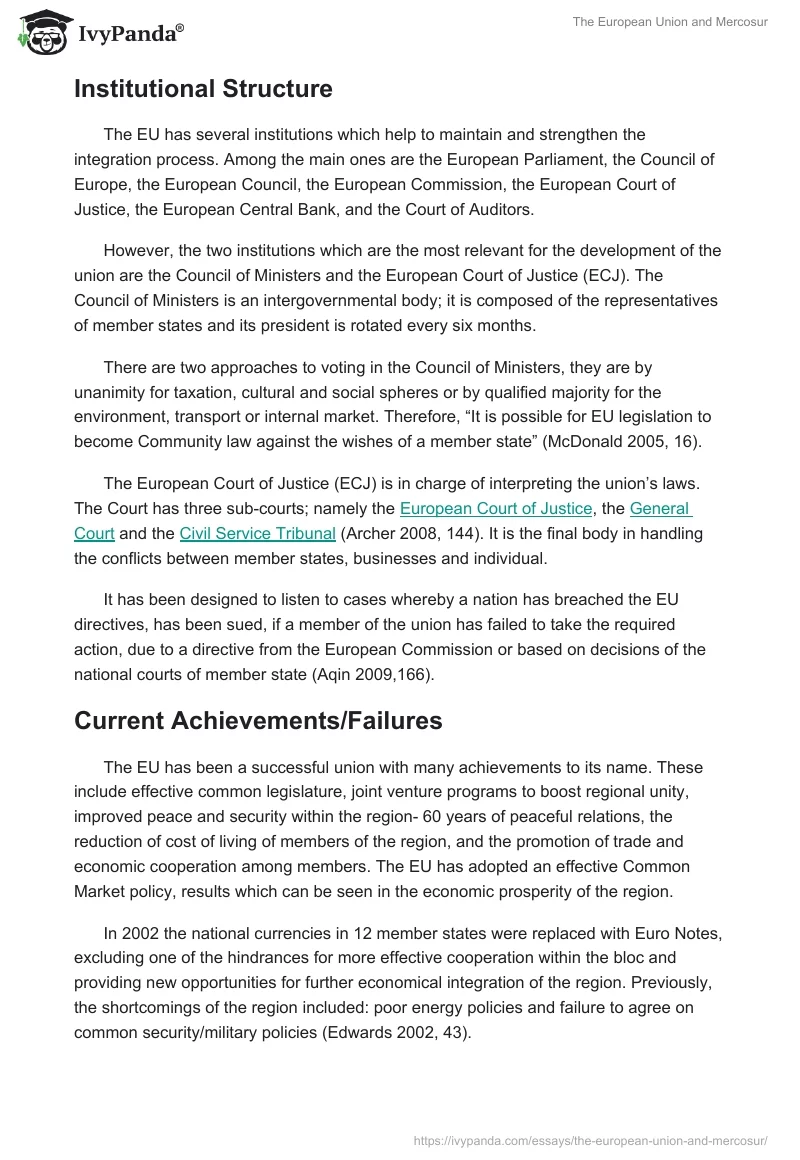 The European Union and Mercosur. Page 4