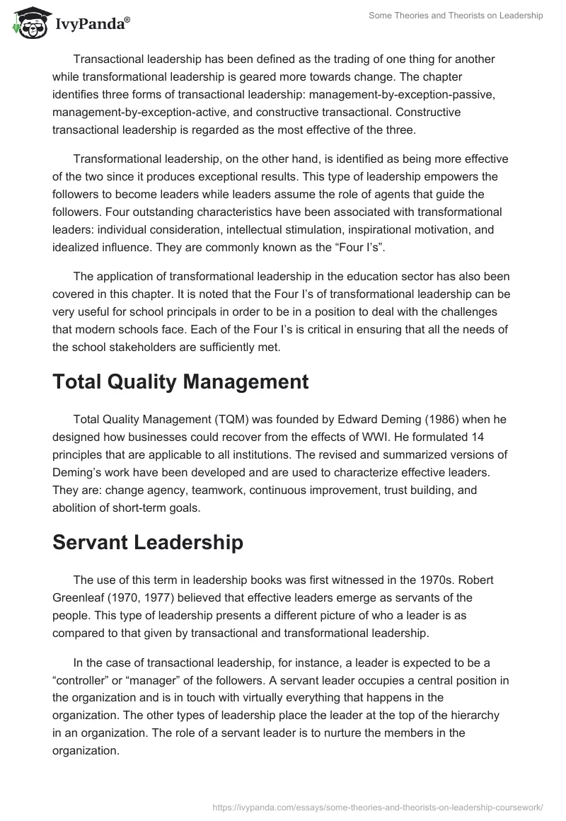 Some Theories and Theorists on Leadership. Page 2