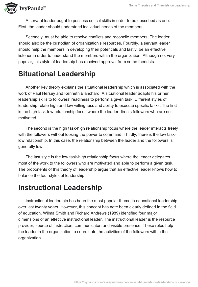 Some Theories and Theorists on Leadership. Page 3