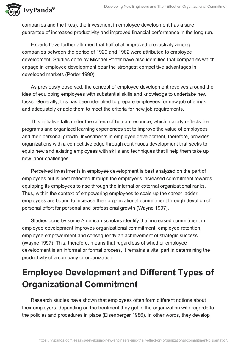 Developing New Engineers and Their Effect on Organizational Commitment. Page 5