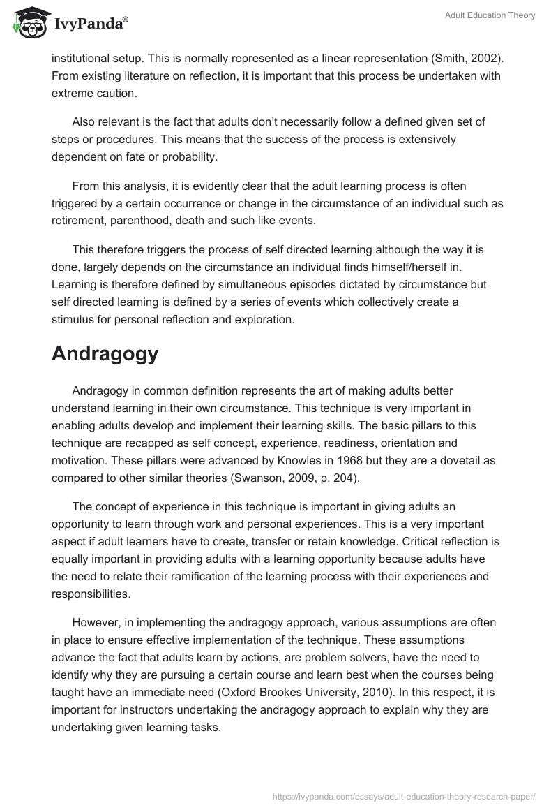 Adult Education Theory. Page 4