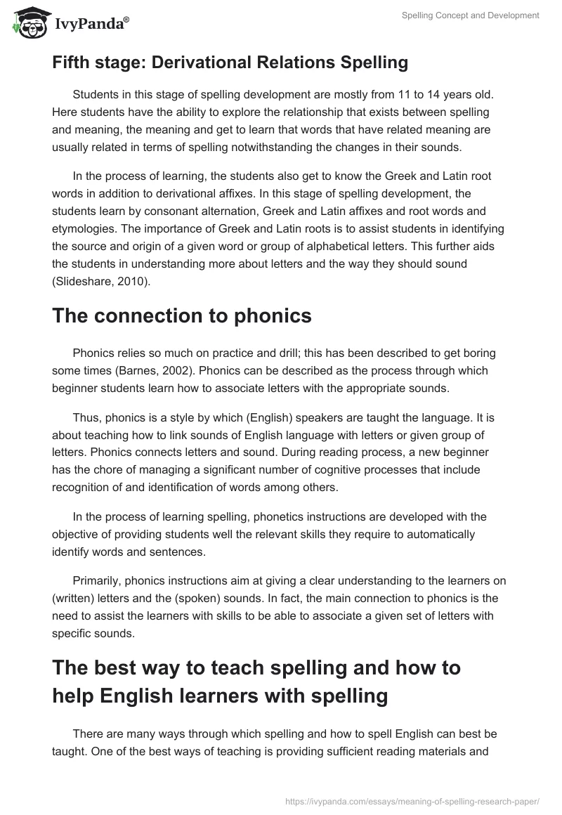 Spelling Concept and Development. Page 3
