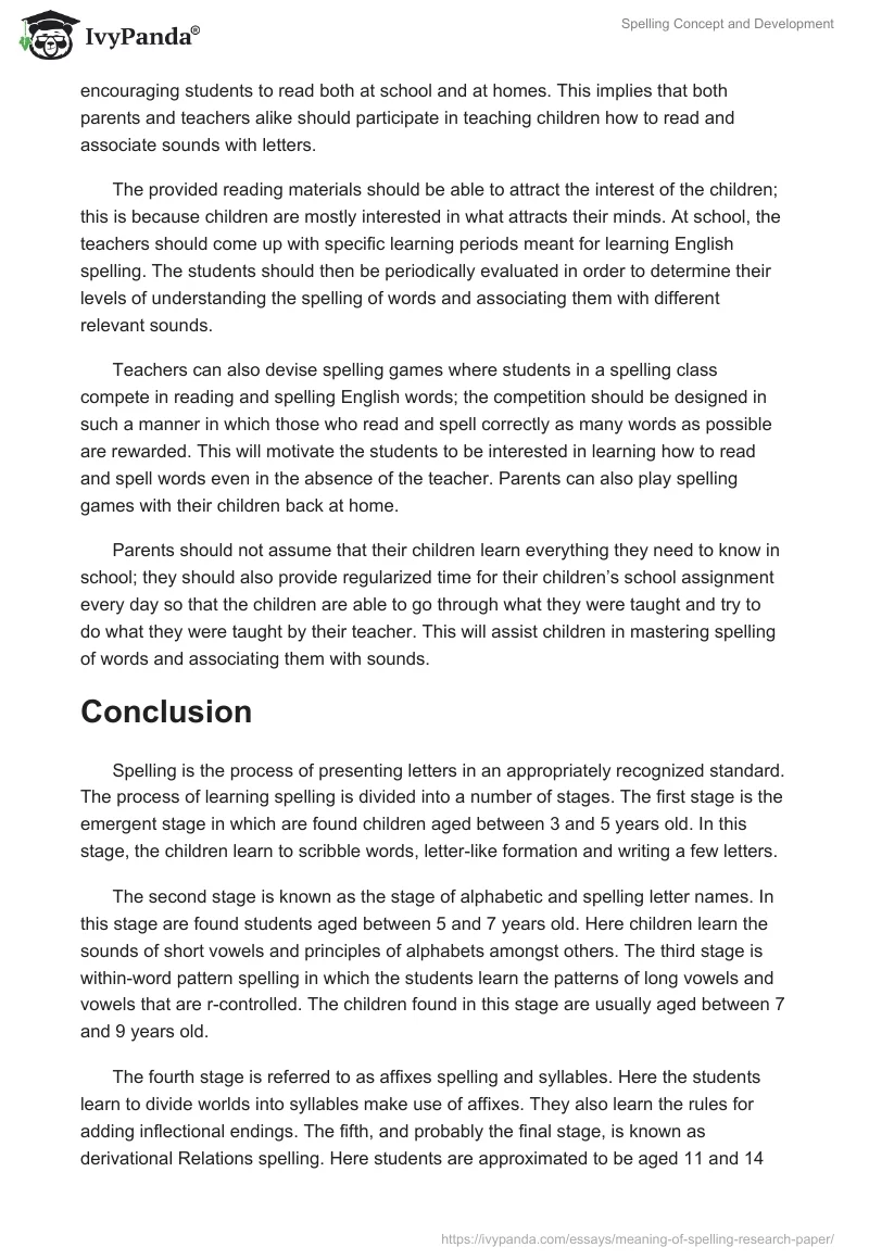 Spelling Concept and Development. Page 4