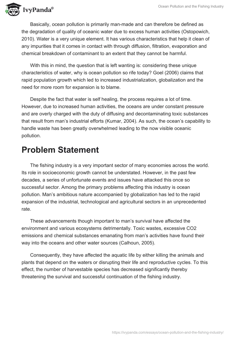 Ocean Pollution and the Fishing Industry. Page 3