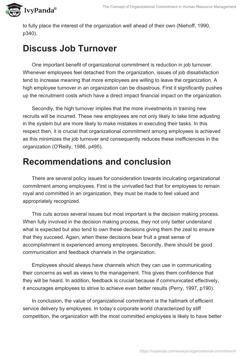 The Concept of Organizational Commitment in Human Resource Management. Page 2