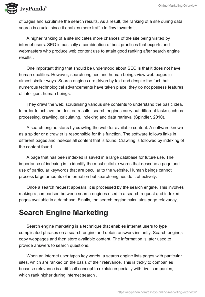 Online Marketing Overview. Page 2