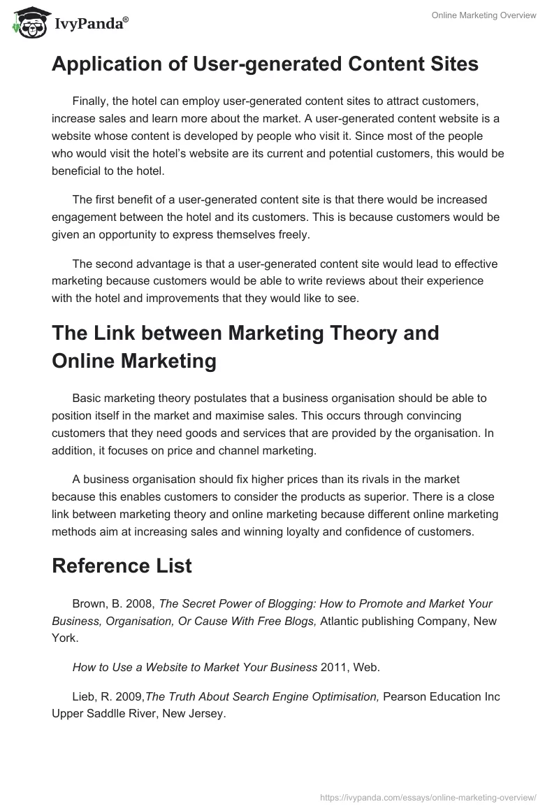Online Marketing Overview. Page 5