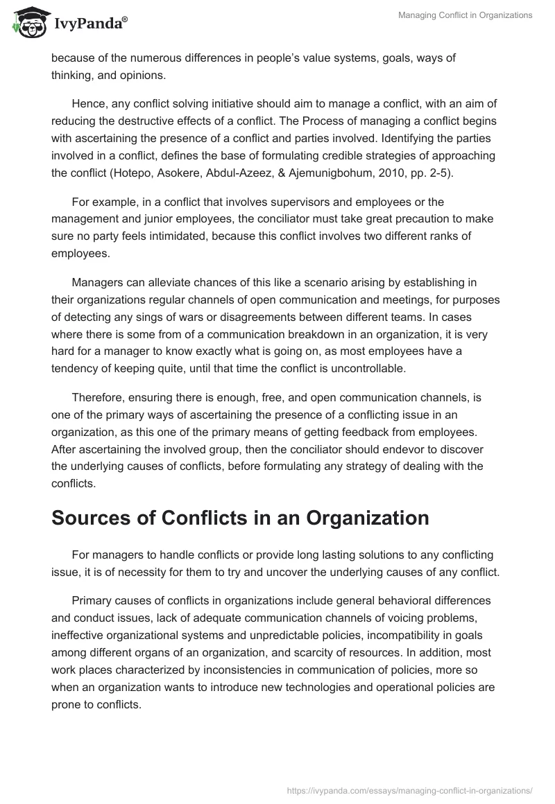 Managing Conflict in Organizations. Page 3