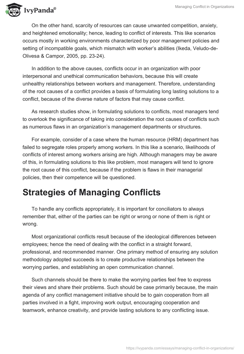 Managing Conflict in Organizations. Page 4