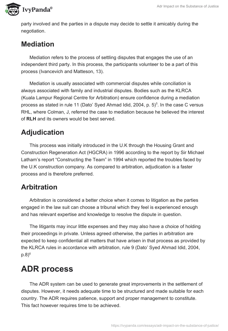 Adr Impact on the Substance of Justice. Page 3