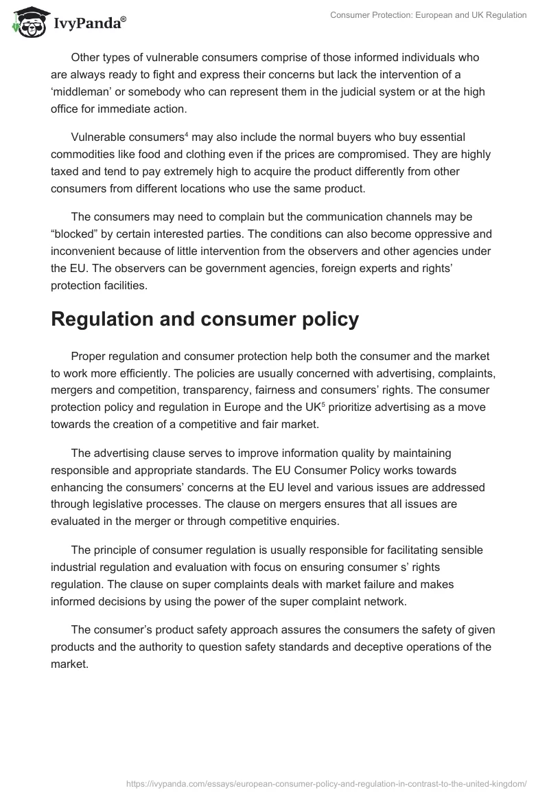 Consumer Protection: European and UK Regulation. Page 3