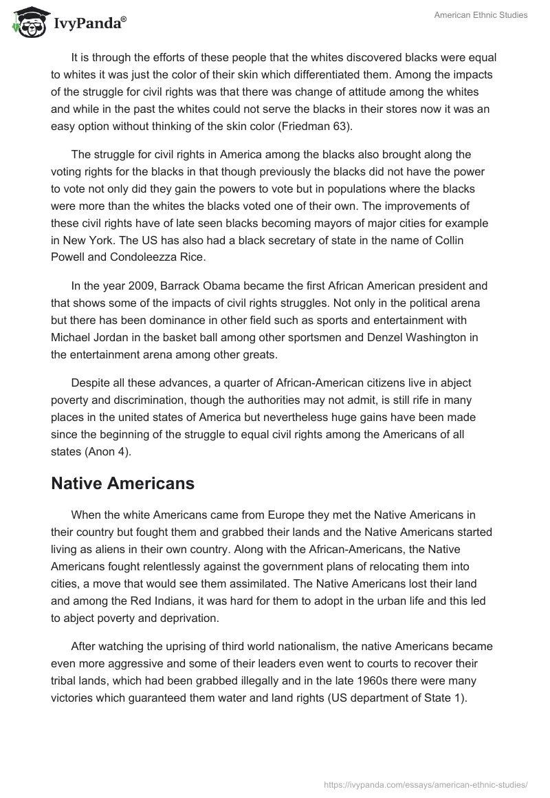 American Ethnic Studies. Page 2