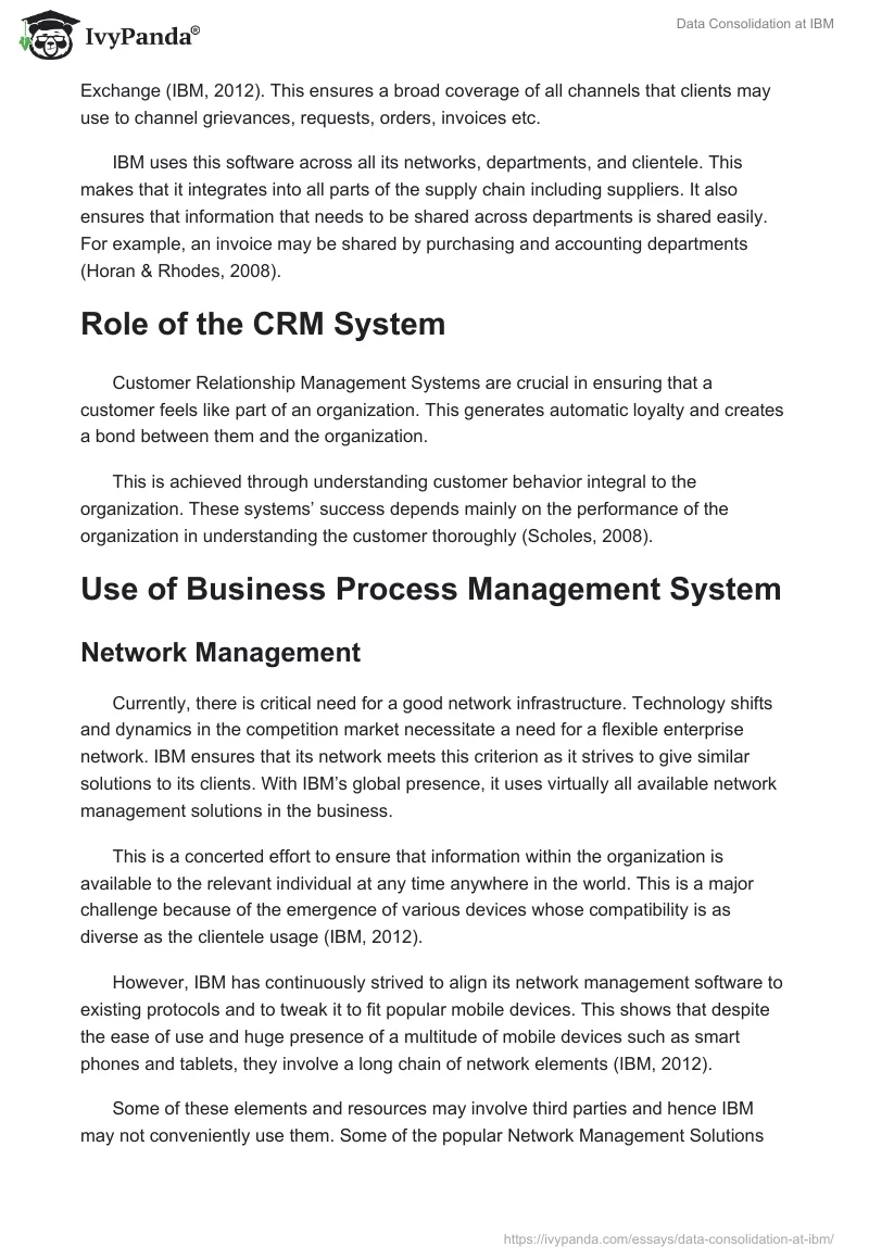 Data Consolidation at IBM. Page 3