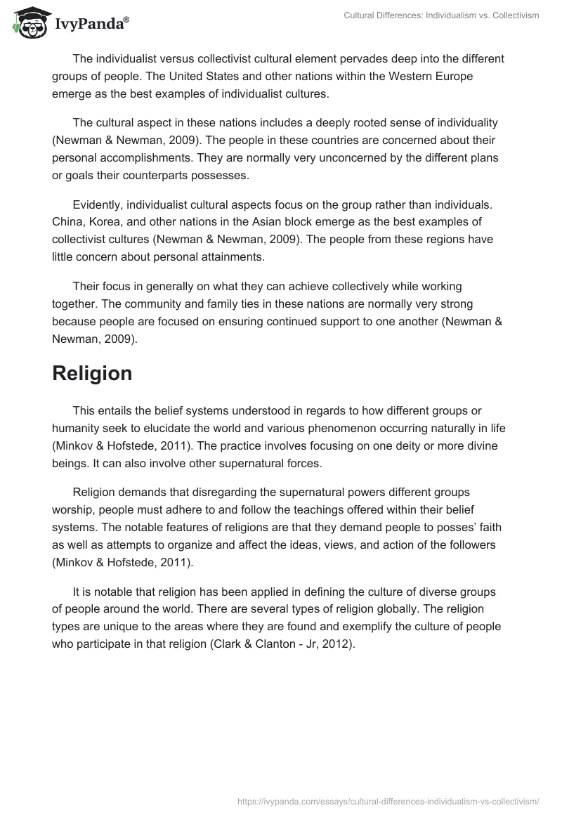 Cultural Differences: Individualism vs. Collectivism. Page 2
