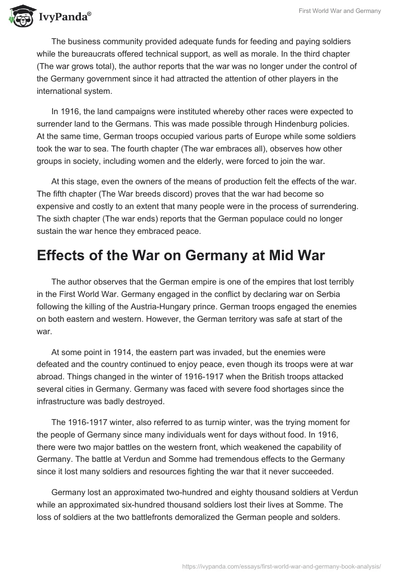 First World War and Germany. Page 2