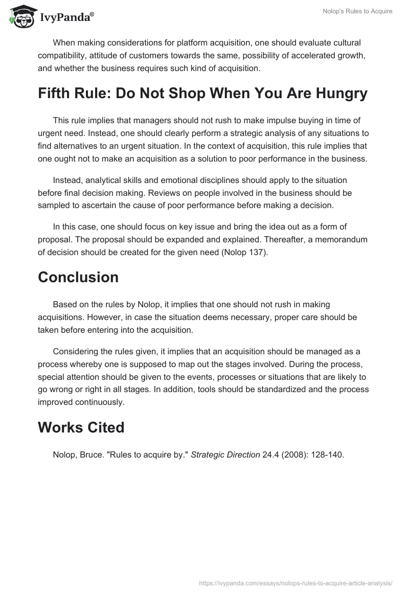 Nolop's "Rules to Acquire". Page 3