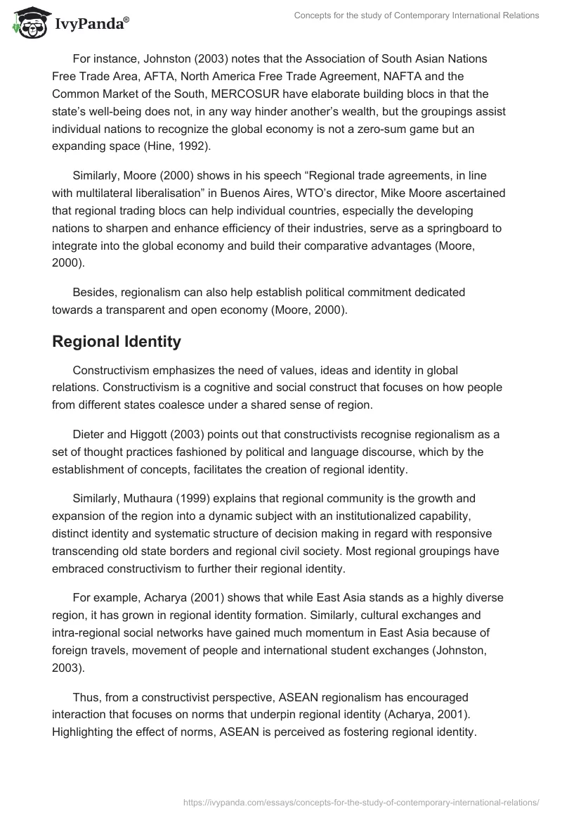 Concepts for the study of Contemporary International Relations. Page 5