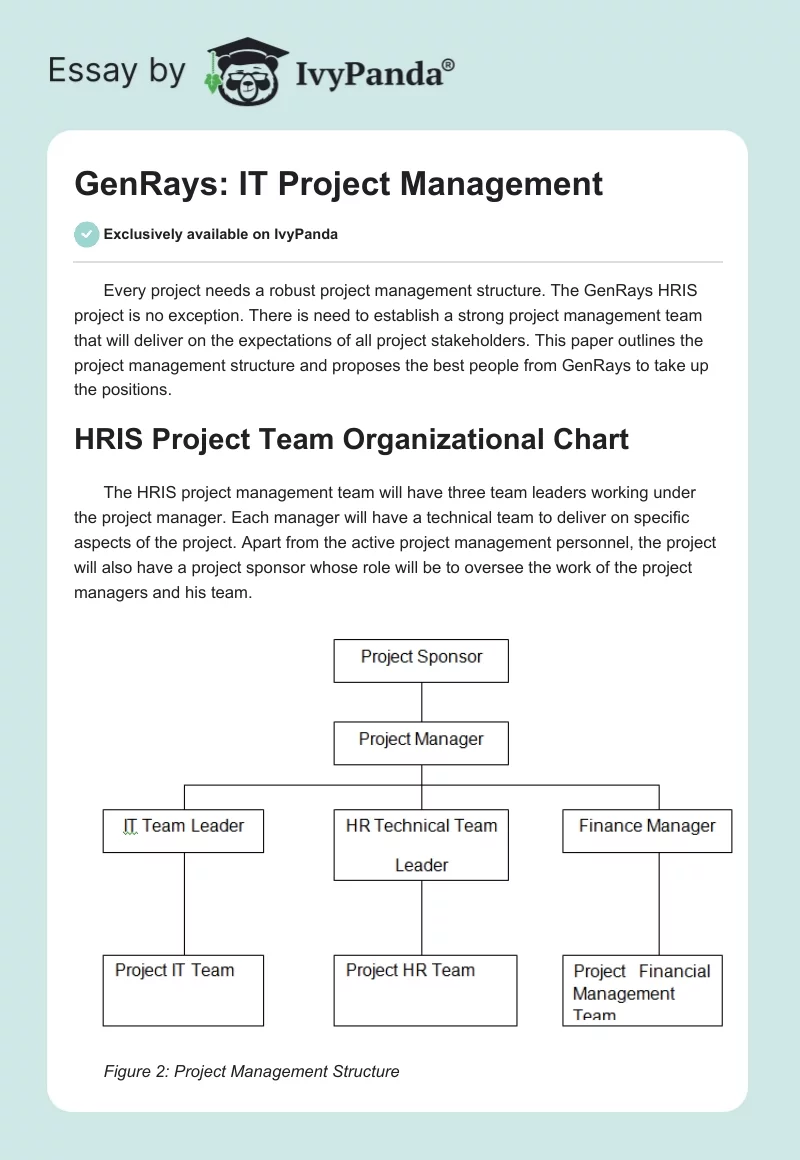 GenRays: IT Project Management. Page 1